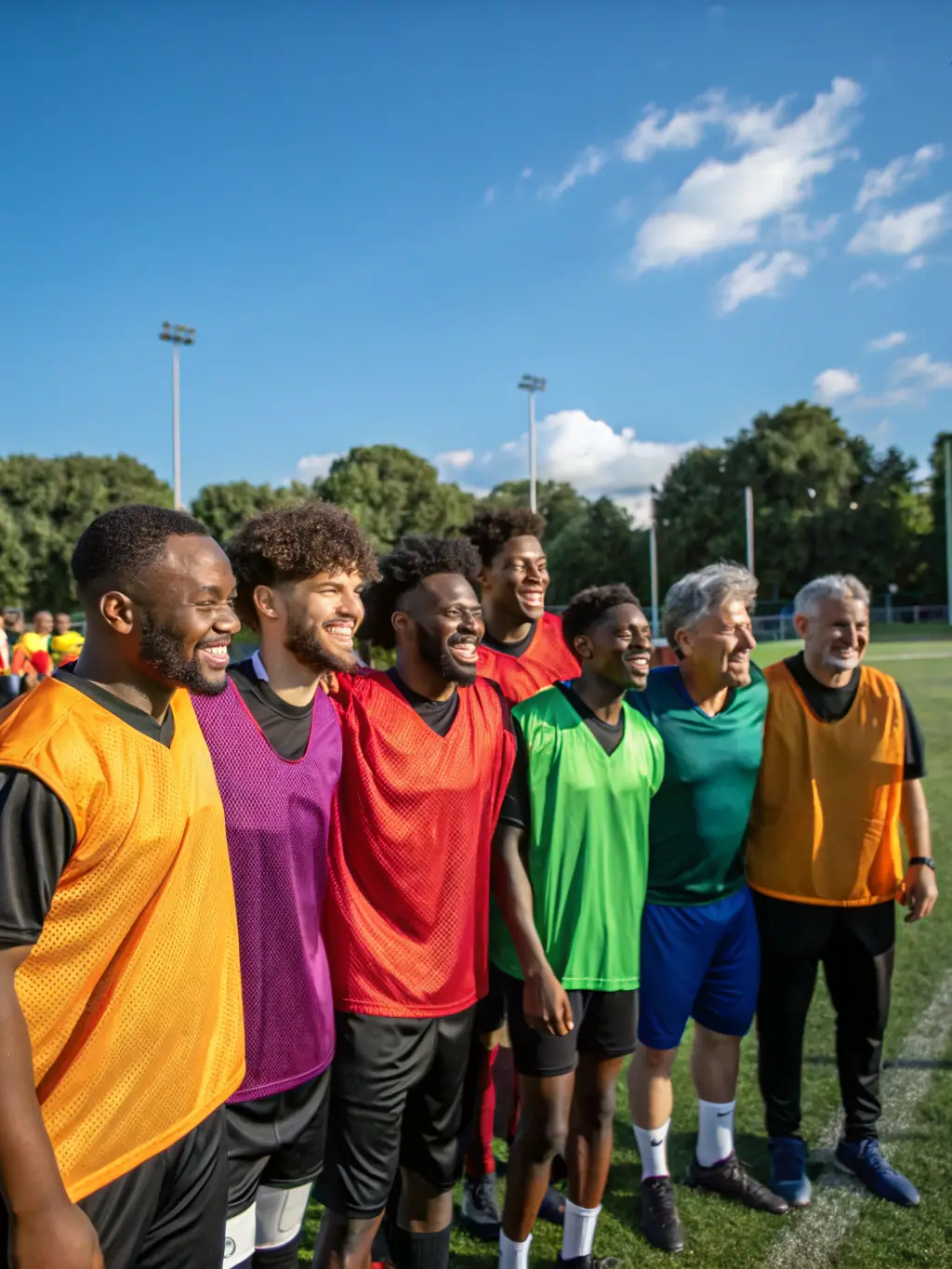 A dynamic image of a senior football team competing in a local tournament, representing the Senior League Competitions and the spirit of competitive football.